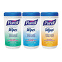 Purell; Hand Sanitizing Wipes, Variety Scent, 71/2 inch; x 5 3/4 inch;, 40 Per Canister, Pack Of 3