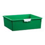 Storsystem Extra Wide Double Depth Tote Tray, Rectangle, 32.2 Qt, 16 3/4 inch; x 18 1/2 inch; x 6 inch;, Primary Green