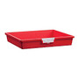 Storsystem Extra Wide Single Depth Tote Tray, 16.1 Qt, 16 3/4 inch; x 18 1/2 inch; x 3 inch;, Primary Red