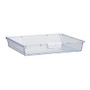 Storsystem Extra Wide Single Depth Tote Tray, Rectangle, 16.1 Qt, 16 3/4 inch; x 18 1/2 inch; x 3 inch;, Clear