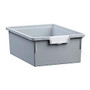 Storsystem Standard Width Double-Depth Tote Tray, 21.2 Qt, 16 3/4 inch; x 12 1/3 inch; x 6 inch;, Light Gray