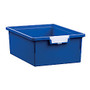 Storsystem Standard Width Double-Depth Tote Tray, 21.2 Qt, 16 3/4 inch; x 12 1/3 inch; x 6 inch;, Primary Blue