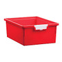 Storsystem Standard Width Double-Depth Tote Tray, 21.2 Qt, 16 3/4 inch; x 12 1/3 inch; x 6 inch;, Primary Red