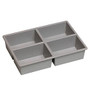 Storsystem Stortray Insert, 4 Division, 7 3/4 inch; x 11 1/4 inch; x 2 1/2 inch;, Light Gray