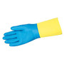 Memphis Gloves Unsupported Neoprene-Over-Latex Gloves, X-Large, Blue/Yellow, Pack Of 12