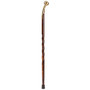 Brazos Walking Sticks&trade; Twisted Cocobolo Walking Cane With Brass Hame Top, 37 inch;