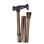 HealthSmart; Adjustable Ergonomic-Handle Aluminum Folding Cane, 37 inch;, Bronze