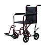 Lightweight Marble Color Aluminum Transport Chair, Burgundy