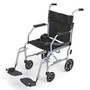 Medline Basic Steel Transport Chair, 17 inch; x 16 inch;, Chrome