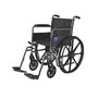 Medline Basic Wheelchair With Detachable Footrest, 250-Lb Capacity, Black/Graphite