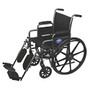 Medline Excel K3 Basic Lightweight Wheelchair, Elevating, 18 inch; Seat, Gray