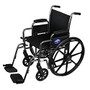 Medline K1 Basic Extra-Wide Wheelchair, Swing Away, 20 inch; Seat, Black