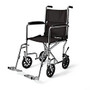 Medline Steel Transport Chair, 19 inch; Seat, Chrome