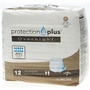 Protection Plus Overnight Protective Underwear, X-Large, 56 - 68 inch;, White, Bag Of 12, Case Of 4 Bags