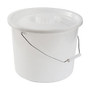 DMI; Universal Replacement Plastic Commode Pails With Lids, 12 Qt, Clear, Pack Of 6
