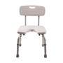 DMI; U-Shape Bath And Shower Chair With Removable Backrest, 17 inch;H x 15 3/4 inch;W x 14 inch;D, White