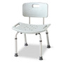 Guardian Aluminum Bath Bench With Back, White