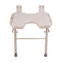 HealthSmart; Wall-Mount Fold-Away Shower Seat, 24 inch;H x 16 1/4 inch;W x 16 1/4 inch;D, White