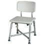 Medline Bariatric Aluminum Bath Bench With Back, White