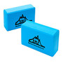 Black Mountain Products Yoga Blocks, 3 inch;H x 6 inch;W x 9 inch;D, Blue, Pack Of 2