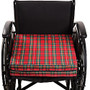 DMI; Foam Wheelchair Cushion, 3 inch;H x 18 inch;W x 16 inch;D, Plaid