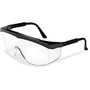 Crews Stratos Wraparound Design Glasses - Ultraviolet Protection - Nylon Frame, Polycarbonate Lens - Black, Clear - 1 Each