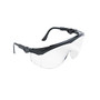 Crews Tomahawk Wraparound Safety Glasses, Black Nylon Frame, Clear Lens