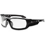 Ergodyne Skullerz Fog-Off Clr Lens Safety Glasses - Eye, UVC, UVB, UVA, Dust, Debris Protection - Nylon Frame, Polycarbonate Temple, Polycarbonate Lens - Black - 1 / Each