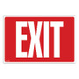 Cosco; Exit Sign With Glow-in-the-Dark Text, 8 inch; x 12 inch;, Red