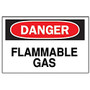 FIBERGLASS 10 inch;X14 inch;  inch;DANGER FLAMMABLE GAS inch; SIGN