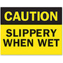 Tarifold Safety Sign Inserts- inch;Caution ... Wet inch; - 6 / Pack - Caution ... Wet Print/Message - Yellow, Black Print/Message Color - Tear Resistant, Water Proof, Sturdy, Long Lasting, Durable, Easy Installation - Paper - Yellow, Black