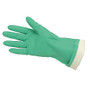 Memphis Flock-Lined Nitrile Gloves, Green, One Size Fits All, 12 Pairs