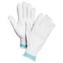 Sperian Perfect Fit HPPE HPF7 Cut-resist Gloves - Medium Size - High Performance Polyethylene (HPPE), Leather Palm - White - Cut Resistant, Heavyweight, Abrasion Resistant - For Agriculture, Fishing, Food, Glass Handling, Automotive, Paper Industry,
