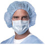 Medline Basic Procedure Face Masks with Earloops - Fluid Protection - Polypropylene, Cellulose - Blue - 50 / Box
