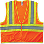 GloWear Class 2 Two-tone Orange Vest - Small/Medium Size - Polyester Mesh - Orange - 1 / Each