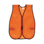 MCR Safety Polyester Mesh Safety Vest, 18 inch; x 47 inch;, One Size, Black/Orange