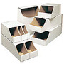 Office Wagon; Brand White Stackable Parts Bins, 4 1/2 inch; x 12 inch; x 12 inch;, Pack Of 50