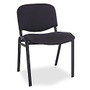 Alera; Reception-Style Stacking Chairs, 30 1/4 inch;H x 18 1/2 inch;W x 16 inch;D, Black Fabric, Set Of 4