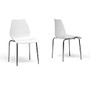 Baxton Studio Overlea Stackable Chairs, 31 1/2 inch;H x 16 1/2 inch;W x 17 inch;D, White, Set Of 2