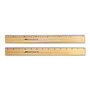 Acme Flexible Wood/Brass Edge Office Ruler