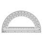 Office Wagon; Brand Semicircular 6 inch; Protractor, Clear
