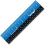 Victor Plastic Dual Color 12 inch; Easy Read Ruler - 12 inch; Length - 1/4, 1/8, 1/16 Graduations - Imperial, Metric Measuring System - Plastic - 1 Each - Blue, Black
