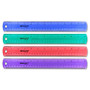 Westcott; Jeweled Plastic Ruler, 12 inch;, Assorted Colors