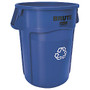 Rubbermaid; Brute; Round Recycling Container, 24 inch; W x 31 1/2 inch;H, Blue