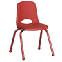 ECR4Kids; School Stack Chairs, 16 inch; Seat Height, Red, Pack Of 6