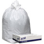 Genuine Joe Extra Hvy-duty White Trash Can Liners - 38 inch; Width x 58 inch; Length x 9 mil (229 Micron) Thickness - Low Density - White - 100/Carton - Can, Waste Disposal