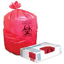 Heritage Biohazard Can Liners, 8-10 Gallons, 24 inch; x 23 inch;, 1.3 Mil., Red, Box Of 500