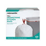 Highmark 0.9-mil Drawstring Trash Bags, 13 Gallons, White, Box Of 120