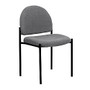 Flash Furniture Comfortable Stackable Side Chair, Gray/Black