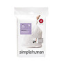 simplehuman Custom-Fit 0.03-mil Can Liners, 1.2 Gallons, White, Pack Of 360